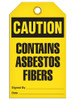 Caution - Contains Asbestos Fibers | Pack of 25 | INCOM TG3021