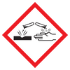 4" x 4" Corrosive Pictogram Label - 500/roll | Incom Signs | All Safety