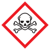 4" x 4" Skull Crossbones Pictogram Label - 500/roll | Incom Signs | All Safety