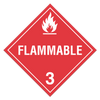 Class 3 "Flammable 3" Sign (Pack of 100 pcs) TA300