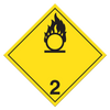 Class 2 Truck Placards "Oxidizing Gases" (Pack of 100 pcs) TT232