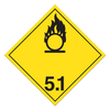 Class 5.1 Oxidizing Substances Placard (Pack of 100 pcs) TT510