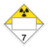 Class 7 Radioactive Materials Blank Un Pin Box International Placards (Pack Of 100 Pcs) | Incom Signs | All Safety
