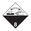 Class 8 Corrosives International Placards (Pack Of 100 Pcs) | Incom Signs | All Safety