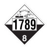 Class 8 Corrosive International TDG UN 1760 Pre-Numbered 4-Digit Placards (Pack Of 100 Pcs) | Incom Signs | All Safety