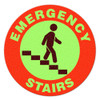 EMERGENCY STAIRS (Glow) - Floor Sign FS1004GL