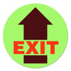 EXIT (NO Border with Arrow) Glow-in-the-Dark Textured Anti-Slip Grip - Floor Sign | Incom Signs | All Safety