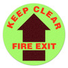 KEEP CLEAR FIRE EXIT (Glow) - Floor Sign | Incom Signs | All Safety