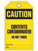 Caution - Contents Contaminated Do Not Touch Tag | Pack of 25 | Incom Signs | All Safety