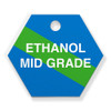 ETHANOL MID GRADE Fuel Identification Tags (2.56" Hexagon) 250 /pkg | Incom Signs | All Safety