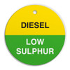 DIESEL LOW SULPHER Fuel Identification Tags (2.56" Circle) 250 /pkg | Incom Signs | All Safety