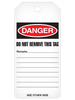 Danger Tag Roll - Blank 3" x 6.25" RT1112C/RT1112F