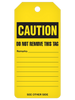 Caution Tag Roll - Blank 3" x 6.25" | Incom Signs | All Safety