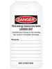 DANGER LOCKED OUT Striped DuraPly™ Safety Tags 3" x 6.25" | Incom Signs | All Safety
