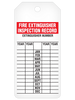 4 Year Monthly Inspection Record Tag - "Fire Extinguisher Inspection Record" | Incom Signs | All Safety