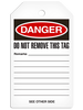 Danger Blank Tag - 25/pkg | Incom Signs | All Safety