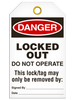 Danger "Locked Out Do Not Operate" Tag - 25/pkg TG1118