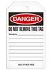 Danger "Contaminated with Lead" Tag - 25/pkg TG1121