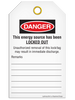 LOCKOUT LIVE WIRES DuraPly™ Tag (25/pkg) Striped | Incom Signs | All Safety