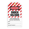 Lockout "Shock Hazard" Striped Tag - 25/pkg TG6040
