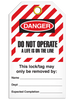 Lockout "Do Not Operate a Life..." Striped Tag - 25/pkg TG6041