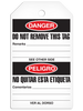 DANGER DO NOT START English/Spanish Bilingual - 25/pkg | Incom Signs | All Safety
