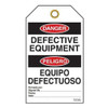 Danger "Defective Equipment" Bilingual E/S Tag - 25/pkg TG7503