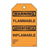 Warning "Flammable" Bilingual E/S Tag - 25/pkg TG7520