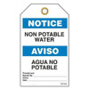 Notice "Non Potable Water" Bilingual E/S Tag - 25/pkg TG7524