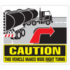 WIDE RIGHT TURN Trailer Sign | Incom Signs | All Safety