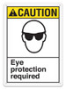 CAUTION - Eye Protection Required Sign - 10"x14" | Incom Signs | All Safety
