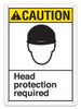 CAUTION - Head Protection Required Sign - 10"x14" | Incom Signs | All Safety
