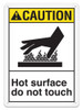 CAUTION - Hot Surface Do Not Touch Sign - 10"x14" | Incom Signs | All Safety
