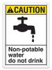 CAUTION - Non-potable Water Do Not Drink Sign - 10"x14" | Incom Signs | All Safety