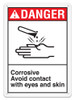 DANGER - Corrosive Avoid Contact With Eyes And Skin - 10"x14" | Incom Signs | All Safety