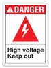 DANGER - High Voltage Keep Out Safety Sign - 10"x14" | Incom Signs | All Safety
