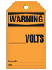 Warning - ____ Volts Tag | PKG/25 | Incom Signs | All Safety