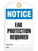 Notice - Ear Protection Required Tag | PKG/25 | INCOM TG5013