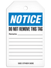 Notice - Out of Order Tag | PKG/25 | Incom Signs | All Safety