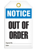 Notice - Out of Order Tag | PKG/25 | Incom Signs | All Safety