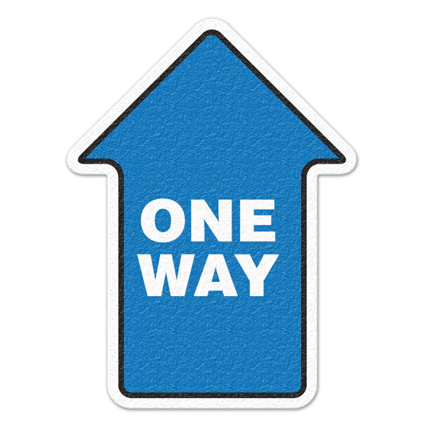 One Way Iso Sign One Way - Floor Sign | Incom Signs