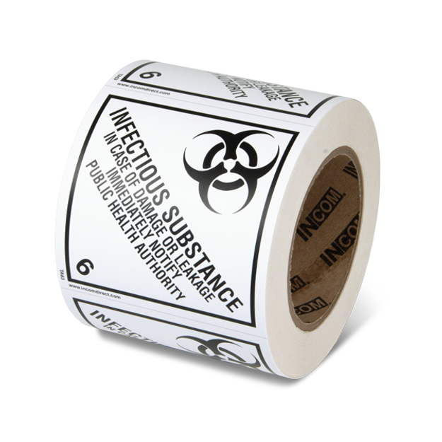 Incom Rack Labels Class 6 DOT Label - Infectious Substance | Incom Signs