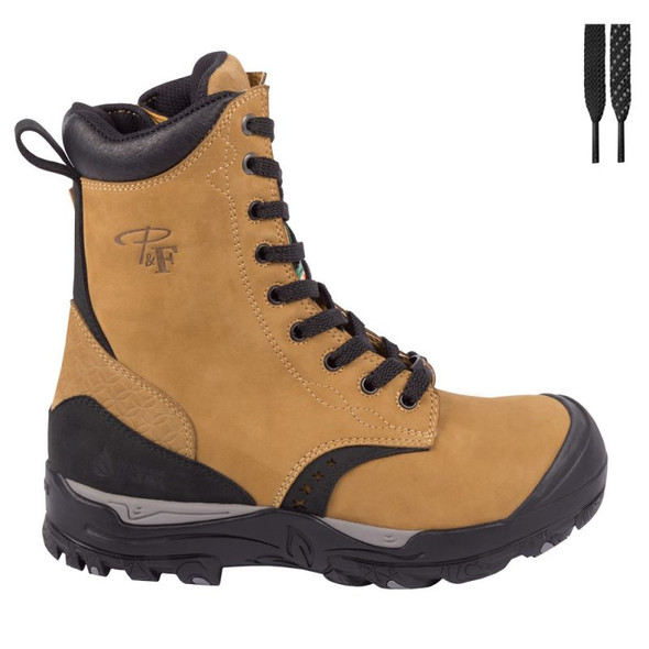 Women’s 8″ Waterproof Safety Work Boots With Zipper - PF648 | P & F Workwear | All Safety