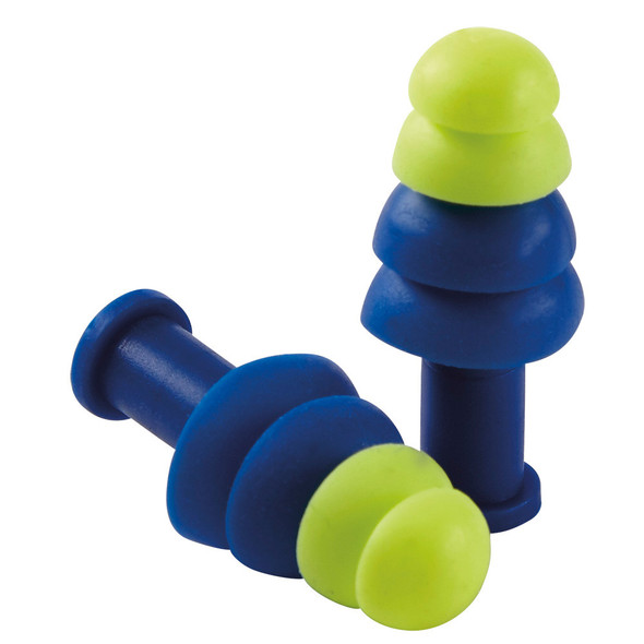Sellstrom Reusable Ear Plugs - Tapered - Uncorded - 100 Pairs per Box - S23420 S23420