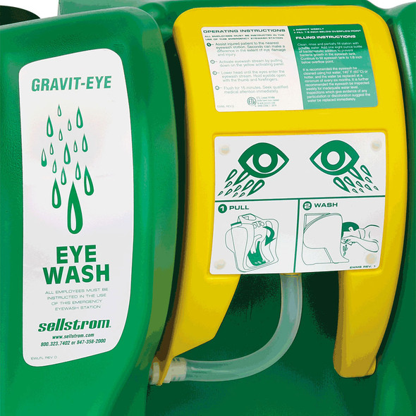Sellstrom 16-Gallon Gravit-Eye Portable Eyewash Station - S90320 S90320