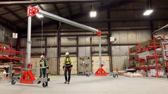 A-Frame w/Winch Adjustable Mast 10/15H-25W-2R-2A-RM | Tuff Built | All Safety