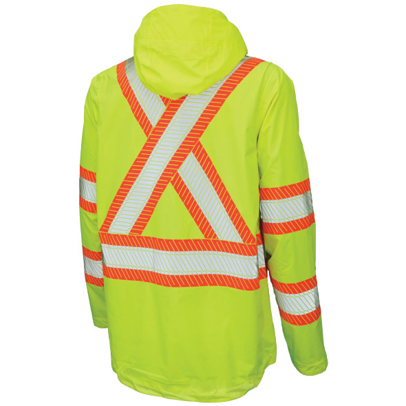 Packable Ripstop Safety Rain Jacket | Tough Duck | All Safety