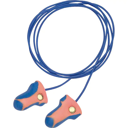 Howard Leight Laser-Trak Single-Use Detectable Earplugs, Pair - Polybag, Corded | Box of 100 Pairs | Honeywell | All Safety