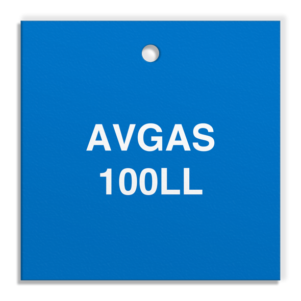CPPI AVGAS 100LL Fuel Identification Tags (2.56" Square) 250 /pkg | Incom Signs | All Safety