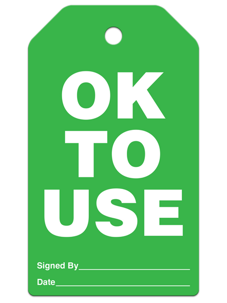 OKAY TO USE Safety Inspection Tag (25/pkg) | Incom Signs | All Safety